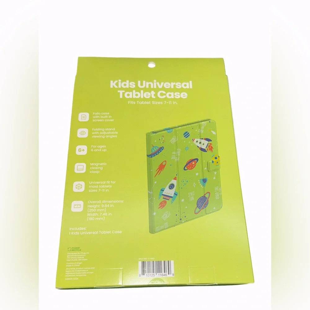 GEMS Kids Space Universal Tablet Case Green Fits Tablets 7”-11